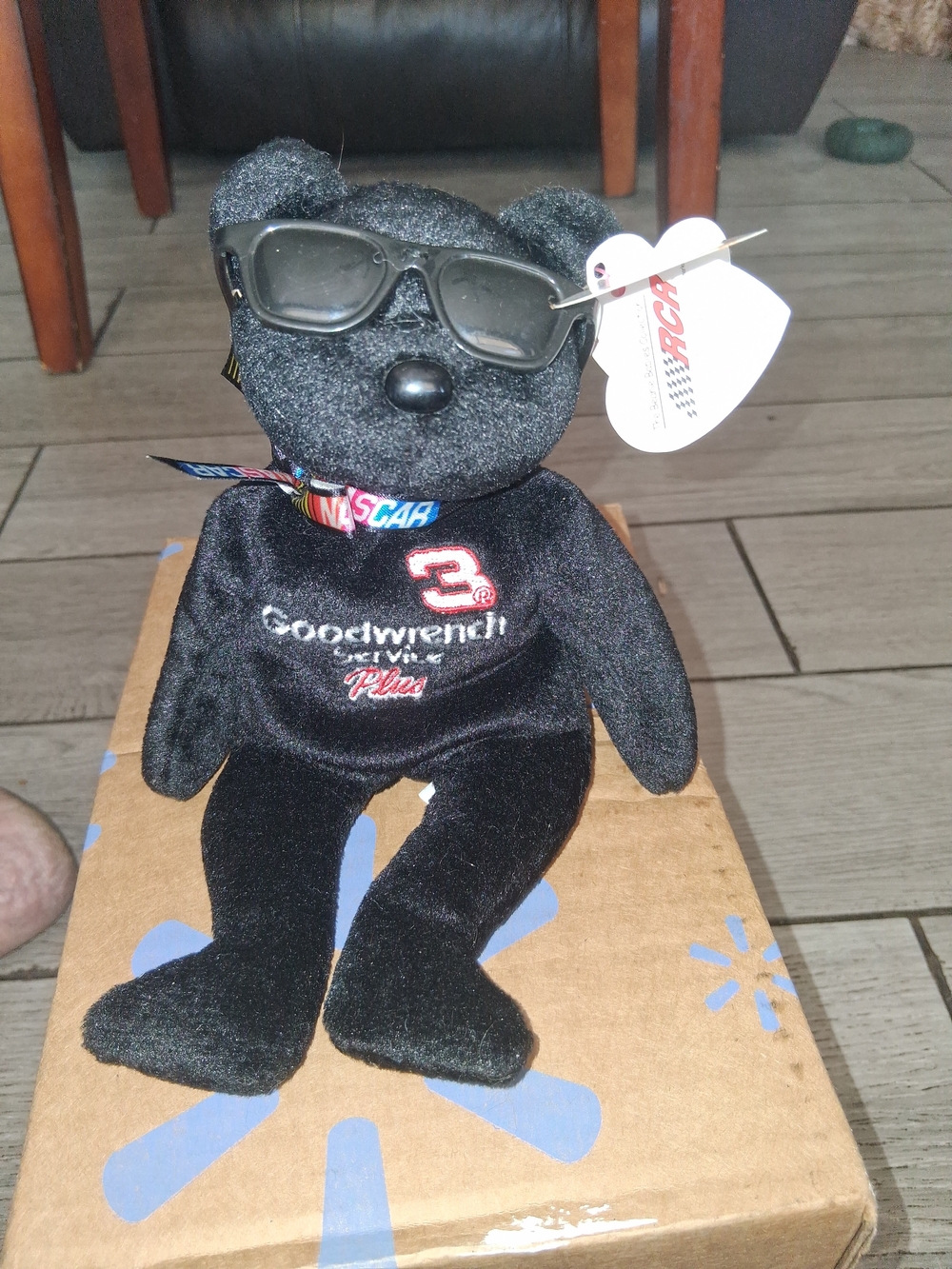 Ty Black NASCAR #3 Goodwrench Plush Bear with Sunglasses